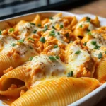 Creamy Buffalo Chicken Stuffed Shells