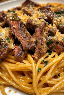 Creamy Cajun Garlic Butter Spaghetti with Beef Strips