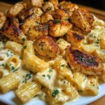 Creamy Cajun Garlic Chicken Rigatoni with Velveeta Parmesan Sauce