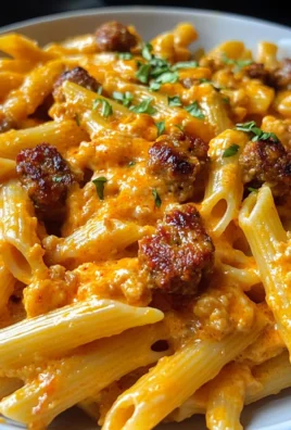 Creamy Cheddar Buffalo Sausage Pasta
