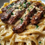 Creamy Garlic Butter Steak Alfredo