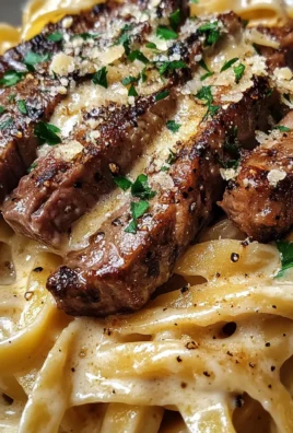 Creamy Garlic Butter Steak Alfredo