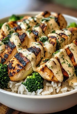 Creamy Garlic Herb Chicken Bowl with Broccoli & Rice