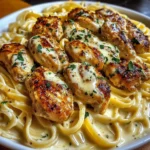 Creamy Garlic Parmesan Chicken Linguine with Mozzarella Cream Sauce