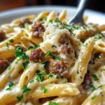 Creamy Ranch Parmesan Sausage Penne