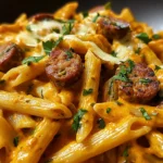 Creamy Sweet Chili Cajun Sausage And Cheddar Penne