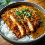 Crispy Chicken Katsu Curry Bowl with Steamed Rice