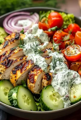 Epic Greek Chicken Salad Bowl with Creamy Tzatziki