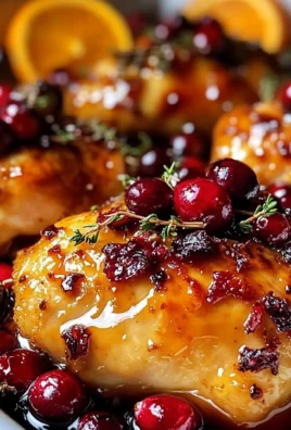 Festive Roasted Chicken with Caramelized Cranberry-Orange Holiday Glaze