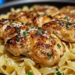 Garlic Butter Chicken with Buttered Noodles