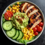 Grilled Chicken Power Bowl with Guacamole & Veggies