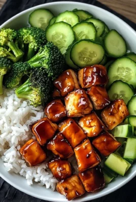 Healthy Teriyaki Chicken Rice Bowl with Fresh Veggies