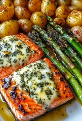 Herb-Glazed Salmon with Cheesy Asparagus & Roasted Baby Potatoes
