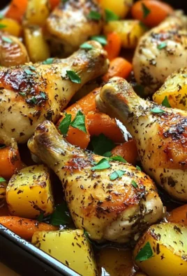 Herb-Roasted Chicken Drumsticks with Carrots & Potatoes Rustic, Juicy & So Easy