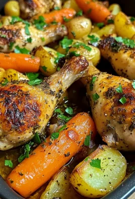 Herb-Roasted Chicken Drumsticks with Potatoes & Carrots One-Pan Dinner Magic