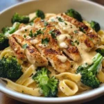 Insanely Epic Garlic-Parmesan Chicken Alfredo & Broccoli Bowl
