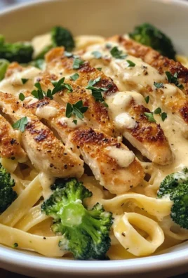 Insanely Epic Garlic-Parmesan Chicken Alfredo & Broccoli Bowl