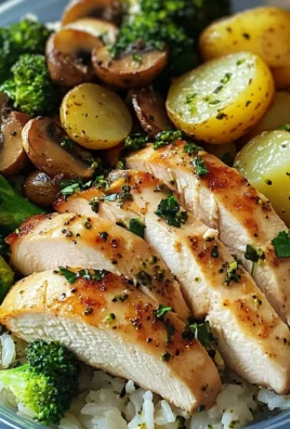 Meal Prep Chicken Bowl with Broccoli, Potatoes & Herb Rice