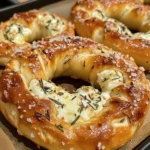 Mozzarella Stuffed Rosemary Parmesan Soft Pretzels