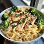 Next-Level Creamy Chicken Alfredo Pasta Bowl with Broccoli