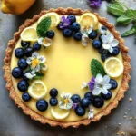 No-Bake Lemon Blueberry Biscoff Tart