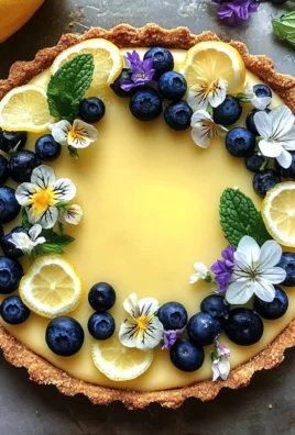 No-Bake Lemon Blueberry Biscoff Tart