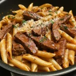 One-Pan Bold Honey BBQ Steak Penne
