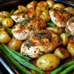 One-Pan Herb-Roasted Chicken with Potatoes & Green Beans