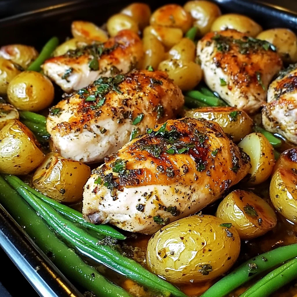 One-Pan Herb-Roasted Chicken with Potatoes & Green Beans