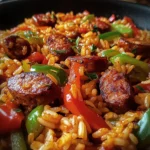One Pan Sweet Smoky Cajun Sausage Rice