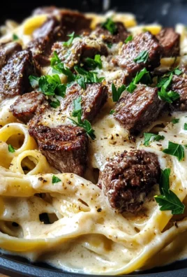One Skillet Smoky Garlic Butter White Cheddar Steak Pasta