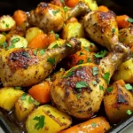 Roasted Chicken Drumsticks with Carrots and Potatoes A One-Pan Comfort Meal