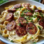 Smoky Garlic Butter Sausage Alfredo
