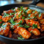 Sticky Buffalo Honey Chicken Skillet
