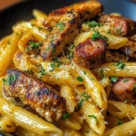 Sticky Honey Cajun Parmesan Chicken And Sausage Penne
