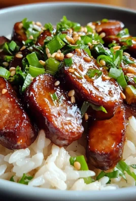 Sticky Honey Garlic Sausage Rice