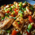 Sweet and Spicy Cajun Chicken Rice Skillet