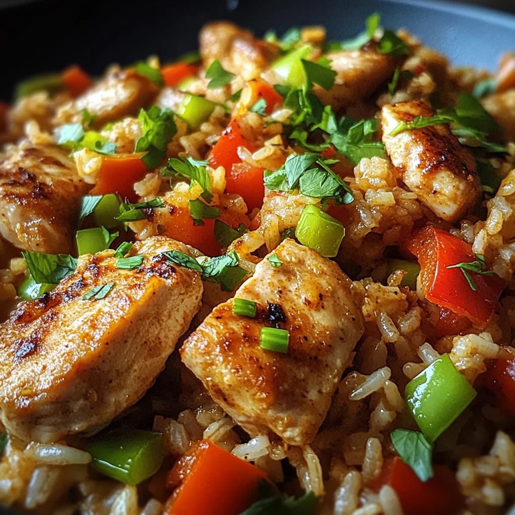 Sweet and Spicy Cajun Chicken Rice Skillet