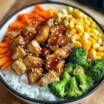 Teriyaki Chicken Power Bowl with Steamed Veggies & Rice