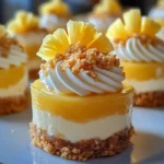 Tropical Swirl Pineapple Cheesecake Bites with Ginger Crumble
