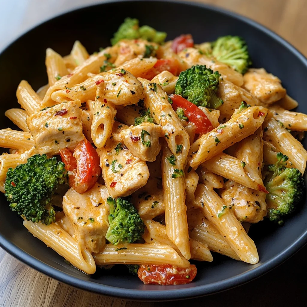 Ultimate Creamy Chicken Penne with Broccoli & Red Peppers
