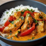 Ultimate Creamy Paprika Chicken & Pepper Rice Bowl