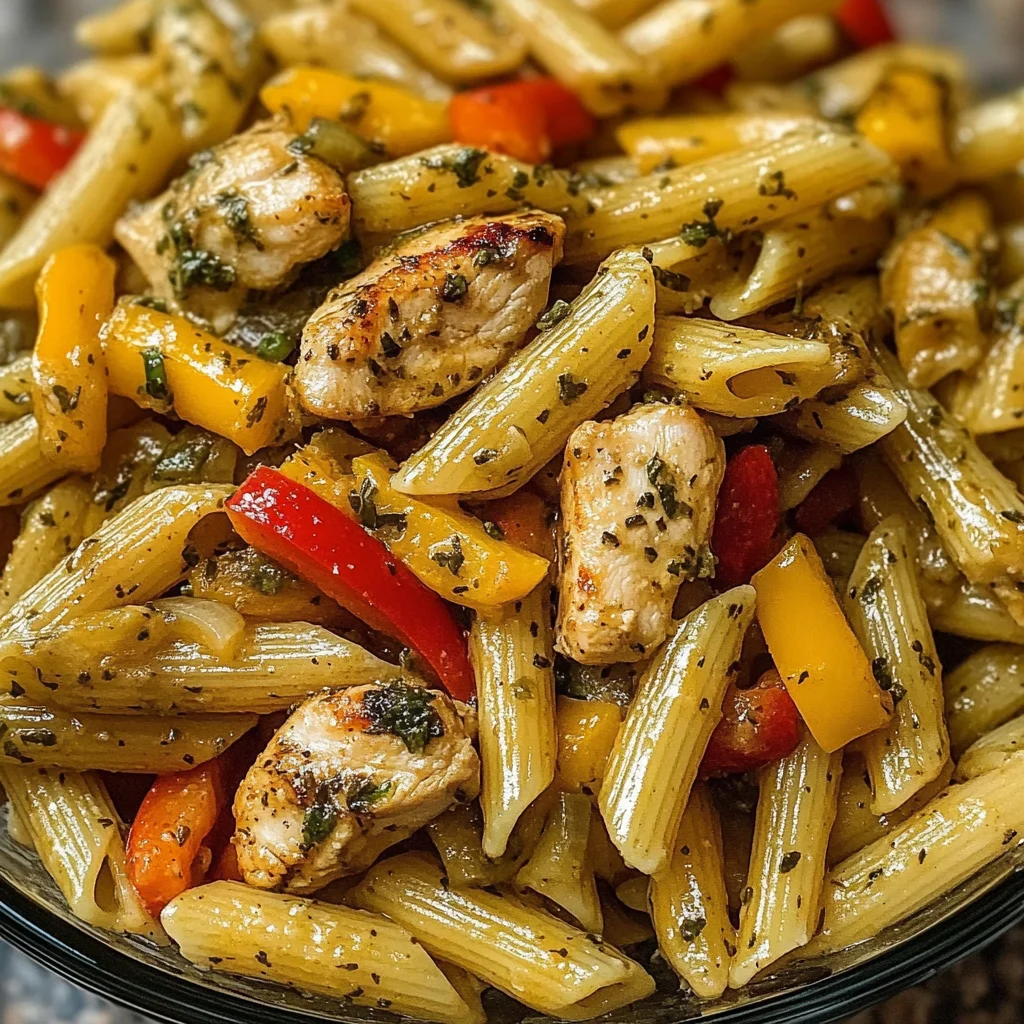 Ultimate Garlic Herb Chicken Pasta with Peppers