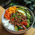Ultimate Spicy Ground Beef & Veggie Power Bowl