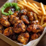 Ultimate Sticky Black Pepper Chicken Bites & Fries